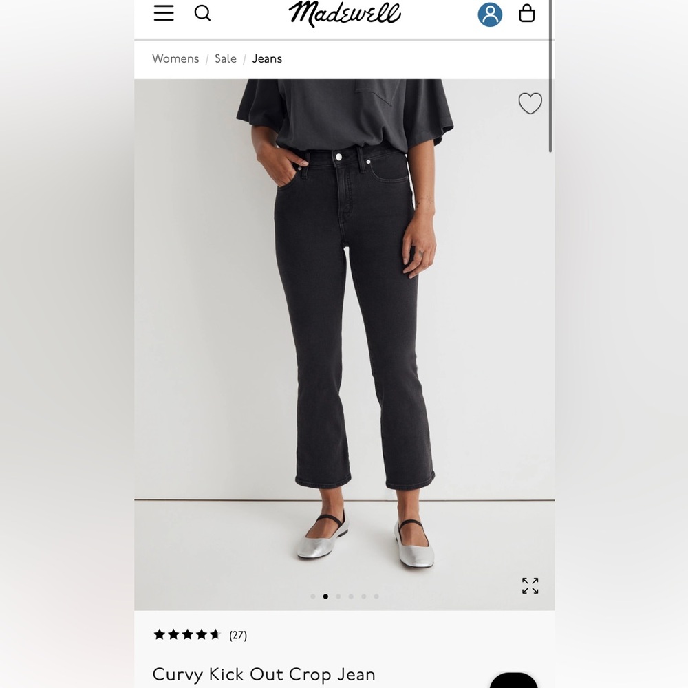 Curvy Kick Out Crop Jeans